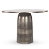 Basil Aged Nickel Round Outdoor Dining Table 42"