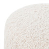 Aniston Natural Mongolian Shearling Round Ottoman 22"