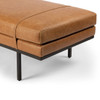 Harris Cognac Leather Accent Bench 60"