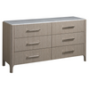 Modern Soren Pumice 6 Drawer Dresser