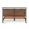 Live Edge Solid Wood & Iron Queen Platform Bed - Smoked Acacia