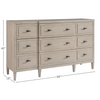 Midtown Flannel Finish 9 Drawer Dresser