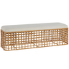 Universal Furniture Getaway Coastal Living Home Collection Rattan Bench