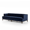 Dylan Mid-Century Modern Sapphire Navy Velvet Tufted Sofa