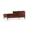 Dylan Surrey Auburn Velvet Tufted Midcentury Chaise Lounge