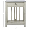 Escape Coastal Living Home Collection Bedside Table with Stone Top