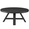 Modern Farmhouse Round Charcoal Finish Cocktail Table