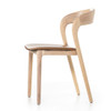 Amare Tan Leather Seat Solid Wood Dining Chair