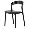 Amare Black Leather Seat Solid Wood Dining Chair