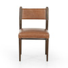 Morena Chestnut Leather Seat Oak Wood Dining Chair