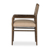 Morena Upholstered Seat Oak Wood Frame Dining Armchair