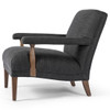 Eli Navy Belgian Linen Upholstered Accent Chair