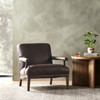 Eli Cigar Leather Upholstered Accent Chair