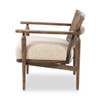 Xavier Taupe Belgian Linen Upholstered Cane Back Chair