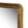 Vintage Louis Antiqued Gold Leaf Floor Mirror 72"