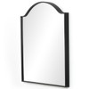 Jacques Gunmetal Iron Frame Arched Wall Mirror 40"