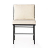 Crete Beige Upholetered Black Oak Wood Back Dining Chair