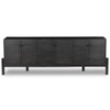 Reza Mid Century Modern Black Wood Media Console 84" 