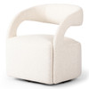 Hawkins Modern Off White Upholetered Barrel Swivel Chair