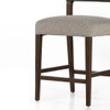 Ferris Black Leather + Grey Fabric Upholstered Counter Stool