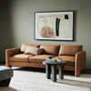 Katya Eucapel Cognac Leather Modern Sofa 97"