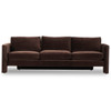 Katya Cocoa Velvet Upholstered Modern Sofa 97" 