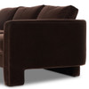 Katya Cocoa Velvet Upholstered Modern Sofa 97" 