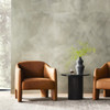 Sully Eucapel Cognac Leather Modern Accent Chair
