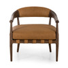 Dane Eucapel Cognac Leather Modern Accent Chair