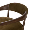 Dane Moss Green Nubuck Leather Modern Accent Chair