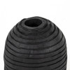 Beto Reclaimed Wood Carbon Black Banded Vase 19"