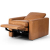 Tillery Butterscotch Leather Upholstered Power Recliner Chair