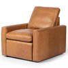 Tillery Butterscotch Leather Upholstered Power Recliner Chair