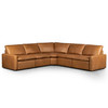 Tillery Butterscotch Leather Power Recliner 5-PC Corner Sectional