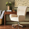 Cade Cream Upholstered Executive Office Desk Chair