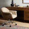 Suerte Sheepskin Camel Office Desk Chair