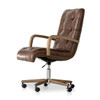 Luca Modern Tufted Cocoa Leather Office Desk Chair