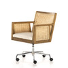 Antonia Toasted Woven Cane Arm Desk Chair 