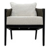 Skylar Ivory and Espresso Leather Accent Chair
