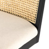 Antonia Ebony Woven Cane Armless Desk Chair