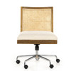 Antonia Toasted Woven Cane Armless Desk Chair
