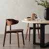 Franco Modern Brown Wood Dining Side Chair 