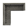 Maxx 3-Piece Tufted Grey Velvet Corner Sectional 101"
