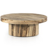 Hudson Spalted Wood Round Pedestal Coffee Table 40"