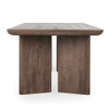 Selena 84" Sold Wood Dining Table in Antique Brown