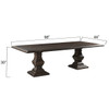 Nimes 98" Solid Wood Dining Table in Antique Brown