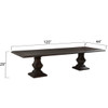 Nimes 120" Solid Wood Dining Table in Antique Brown