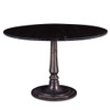 Rory 48" Black Marble Cafe Dining Table with Iron Base