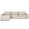 Bloor Clairmont Sand 4-Piece Sectional Sofa With Ottoman