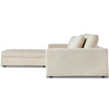 Bloor Clairmont Sand 4-Piece Sectional Sofa With Ottoman